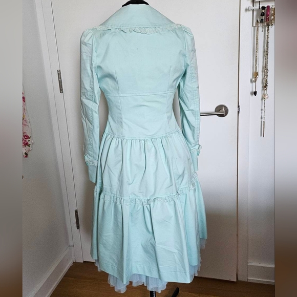 Jesus Diamante hime gyaru lolita aqua blue victorian spring coat - Picture 7 of 13